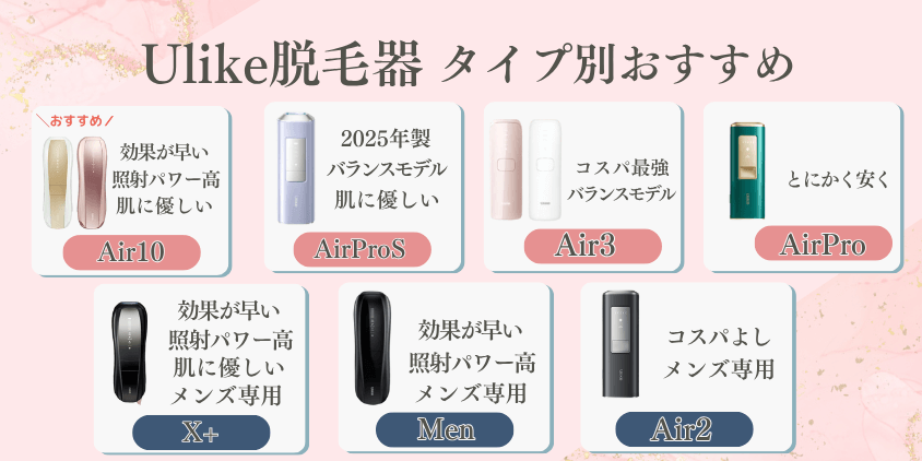 Ulike タイプ別おすすめ