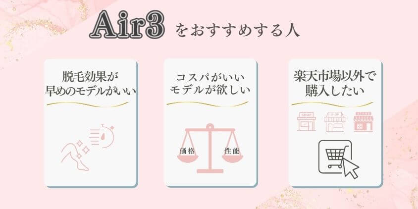 Ulike脱毛器 Air3おすすめする人