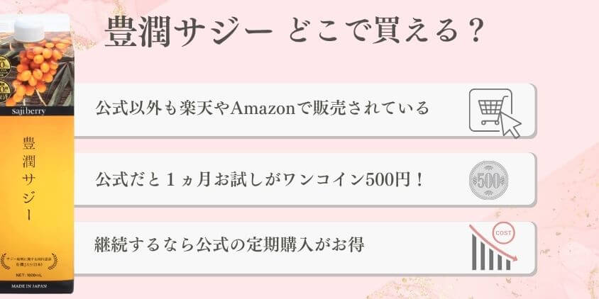 豊潤サジー どこで買える