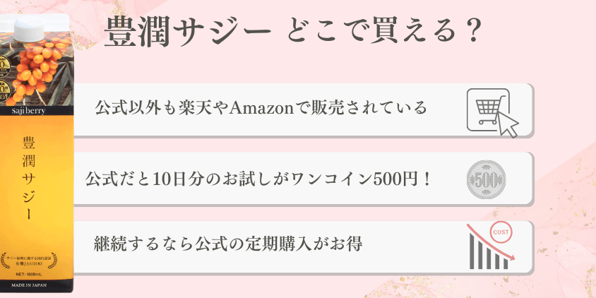 豊潤サジー どこで買える